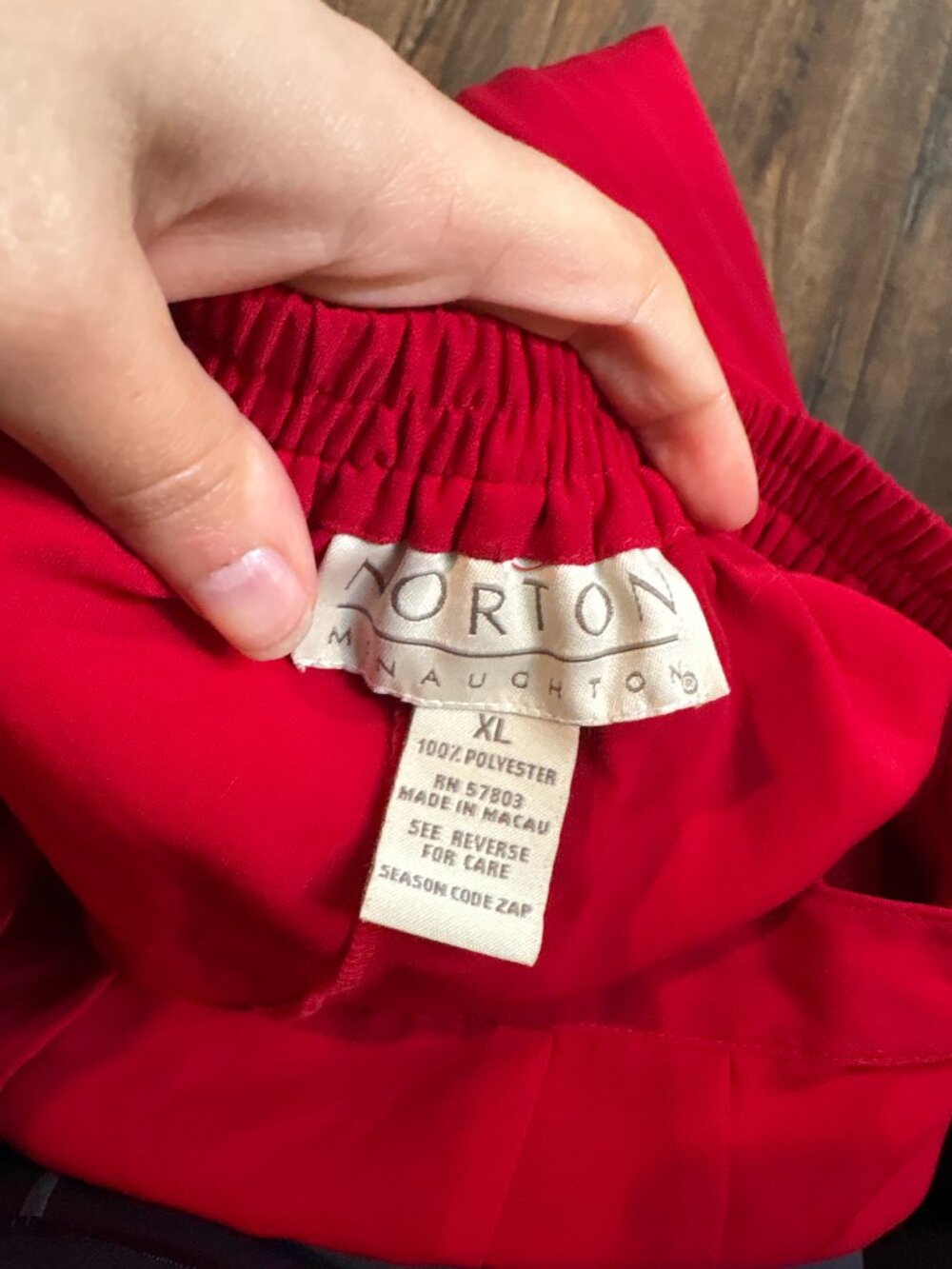 Vintage red pull on trouser pants - Picture 4 of 4